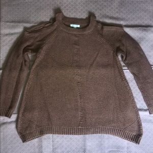 Cold shoulder sweater - Brown